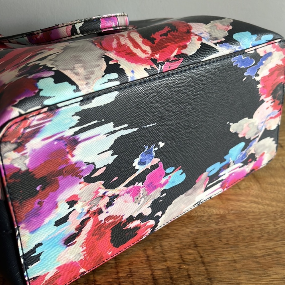 Kate Spade Black and Pink Floral Shoulder Bag - Picture 12 of 16